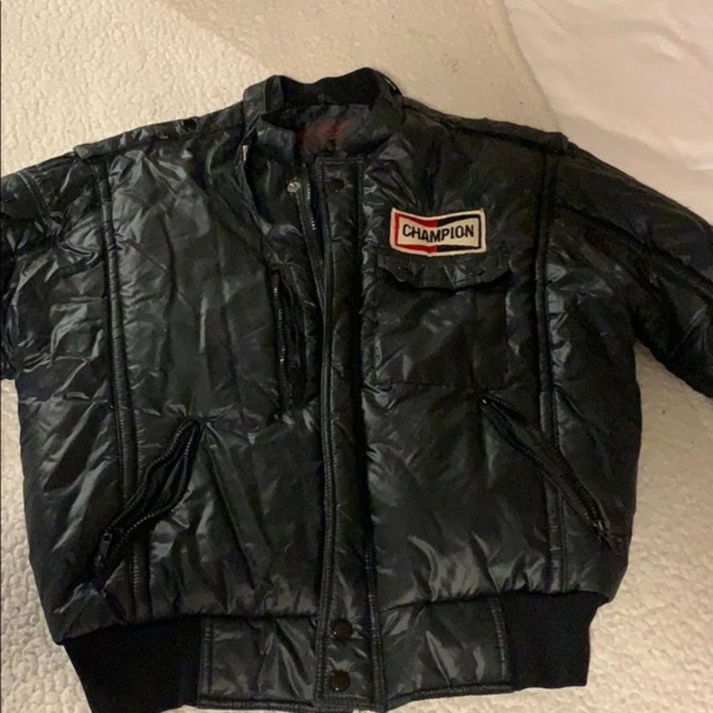 Euc Vintage Upstream Champion Spark Plugs Coat (L) - image 7